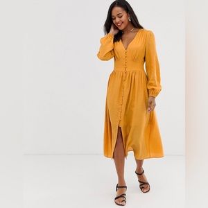 ASOS glamorous midi tea dress with pleated skirt